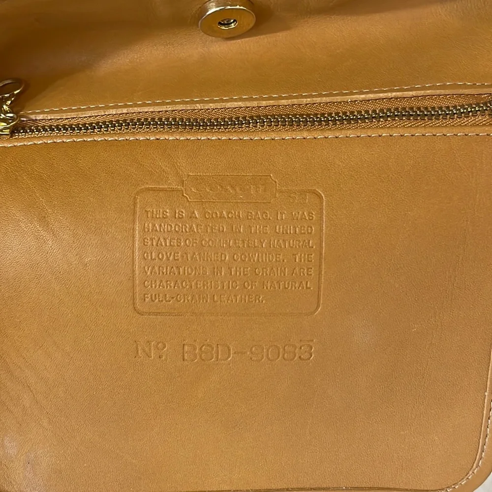 Coach Tan Leather Shoulder Bag - Picture 13 of 16